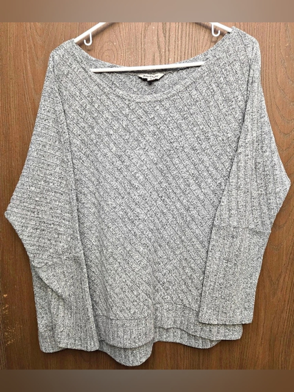 Juicy Couture Gray Off Shoulder Sweater